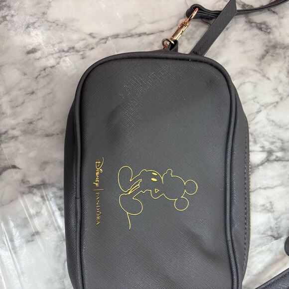 PANDORA DISNEY MICKEY MOUSE DARK GRAY CROSSBODY Bag Purse - Picture 3 of 6